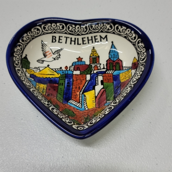 Armenian Ceramic Bowl Nazareth Décor Mosaic Colourful - Picture 1 of 4